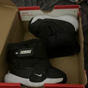 Nike Kids Black and White Boots